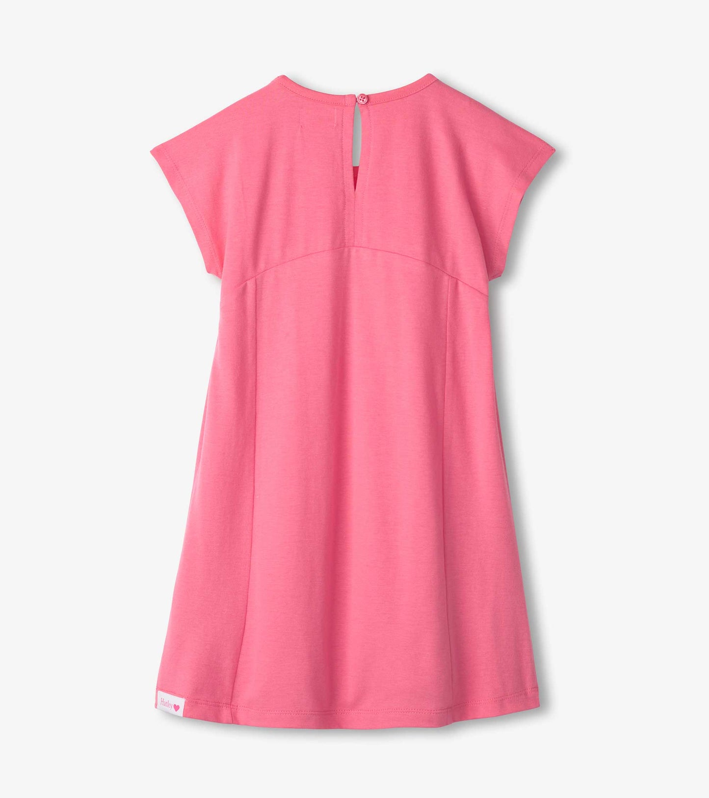 Girls Pink Butterfly A-Line Panel Dress