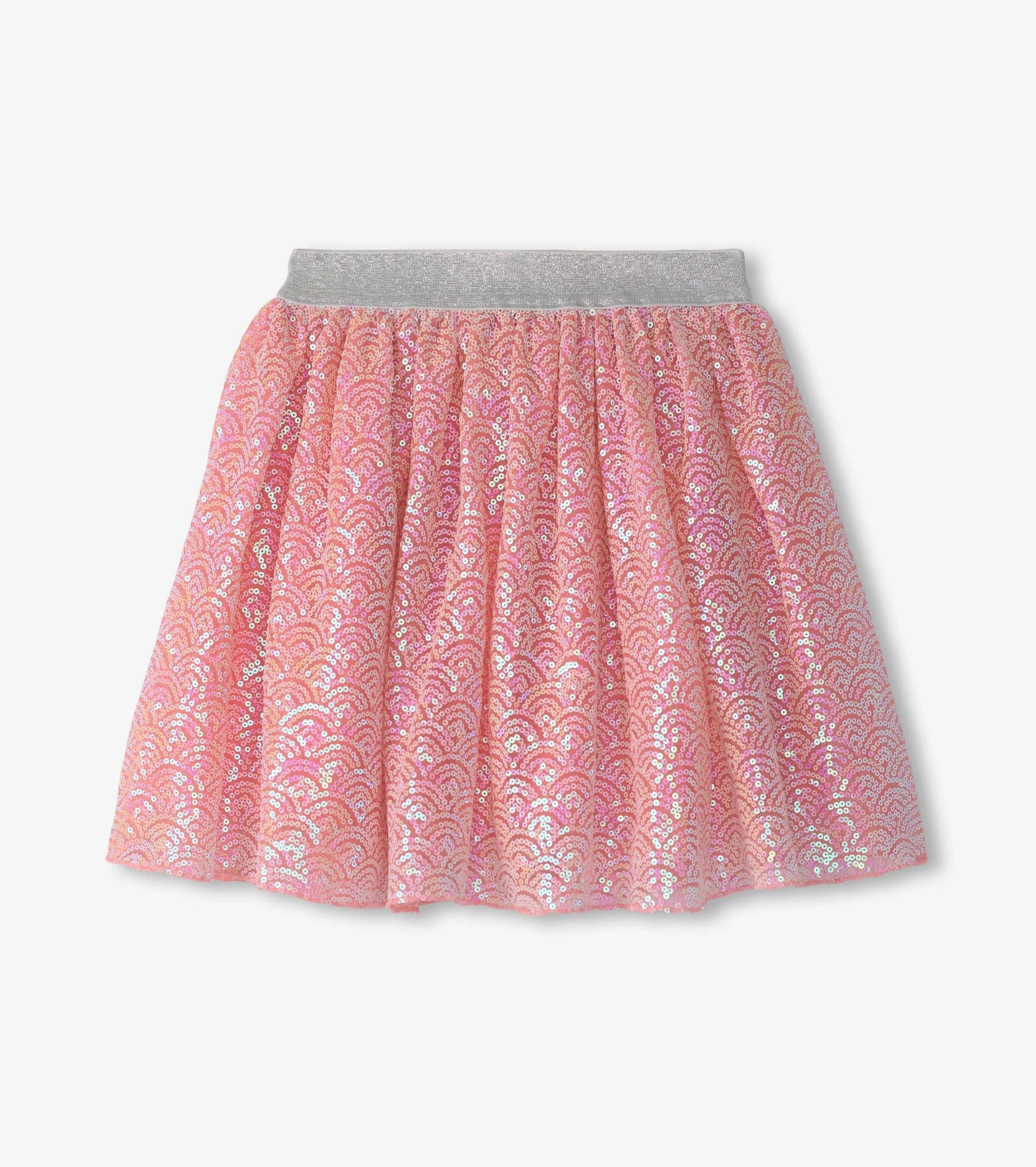 Girls Pearl Mermaid Sequin Tulle Skirt