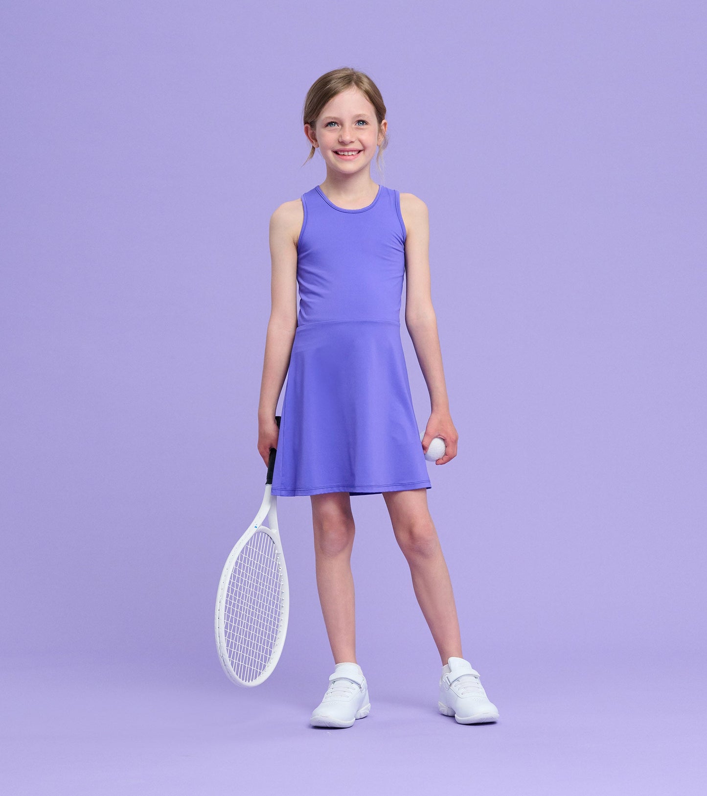 Girls Purple Active A-Line Dress