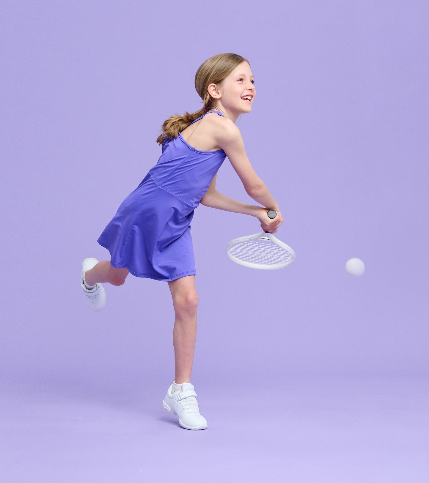 Girls Purple Active A-Line Dress