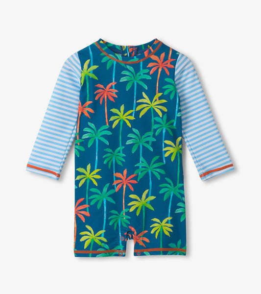 Baby Boys Printed Palms One-Piece Rashguard