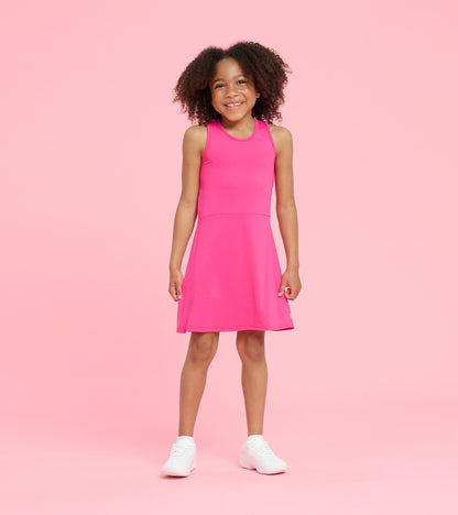 Girls Pink Active A-Line Dress