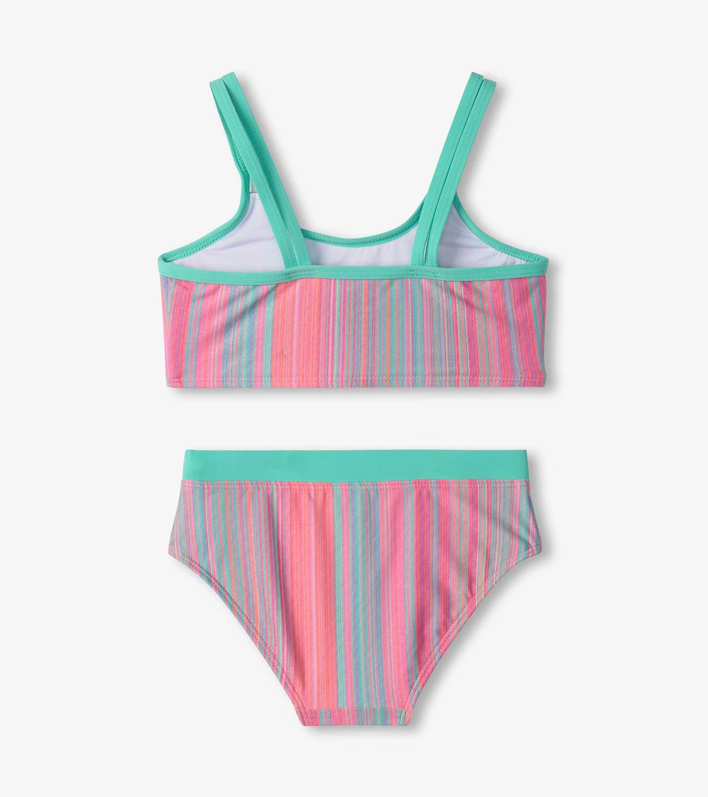 Girls Shimmer Stripe Bikini Set