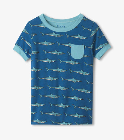 Boys Shark Tank Bamboo Short Pajama Set