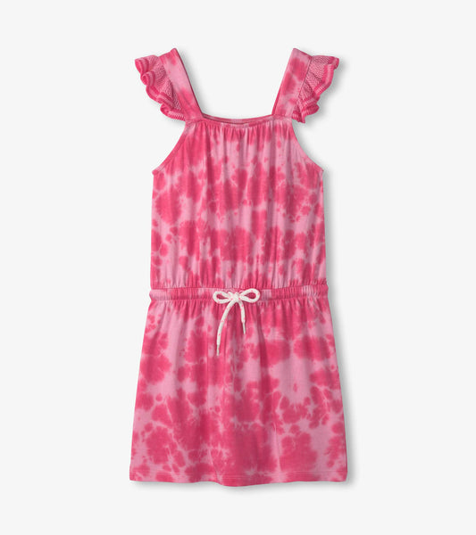 Girls Tie Dye Crush Crochet Bodice Dress