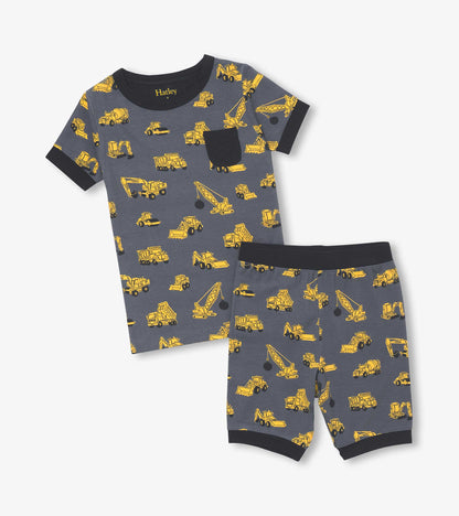 Boys Under Construction Bamboo Short Pyjama Set