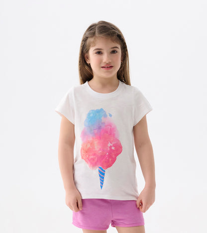 Girls Cotton Candy Graphic Tee