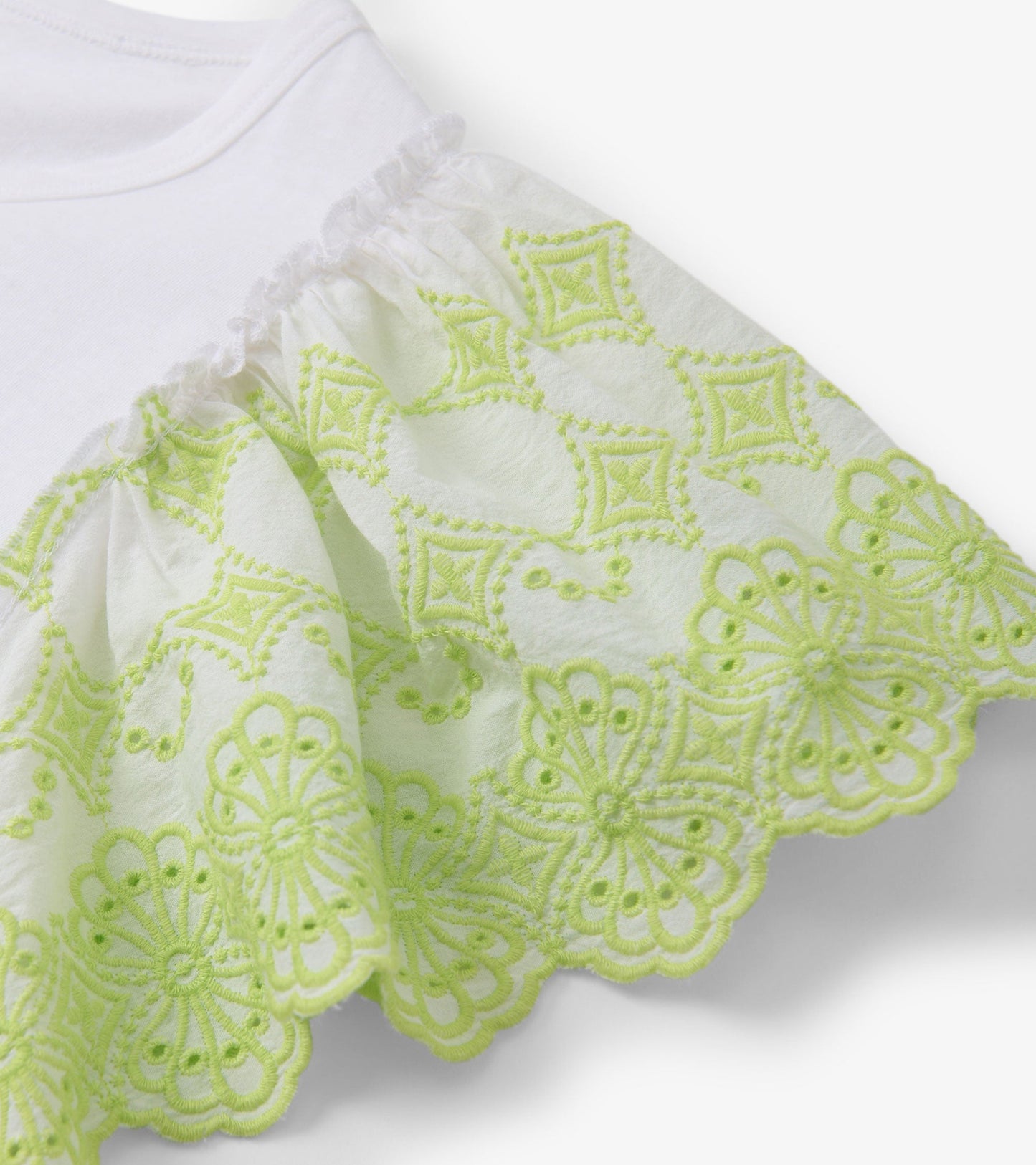 Eyelet Sleeve Tank - White