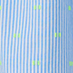 View Girls Neon Dots Scallop Ruffle Dress - Blue and white vertical stripes with small yellow dots