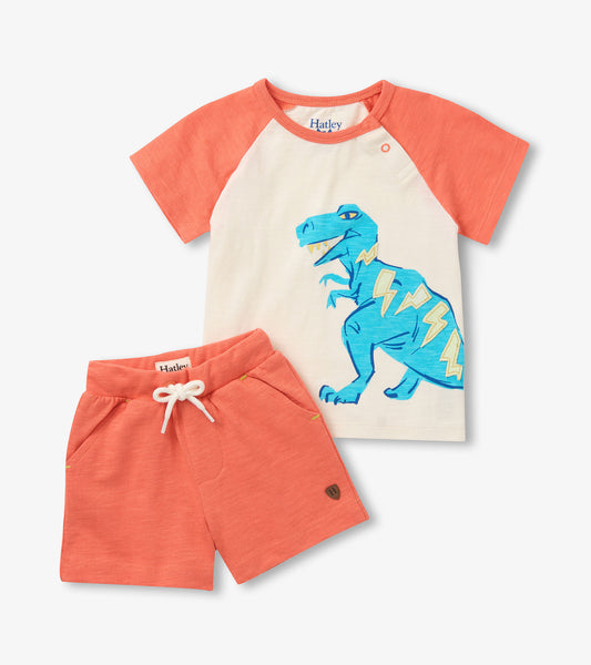 Baby & Toddler Boys Glow in the Dark Stegosaurus T-Shirt & Shorts Set
