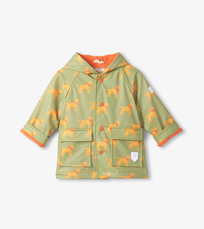 Baby & Toddler Boys Camping Puppy Button-Up Raincoat