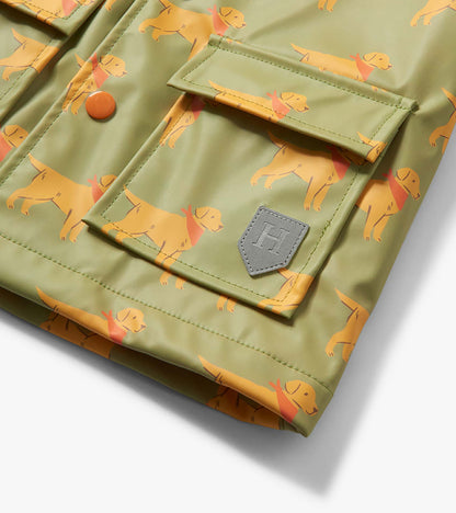 Baby & Toddler Boys Camping Puppy Button-Up Raincoat