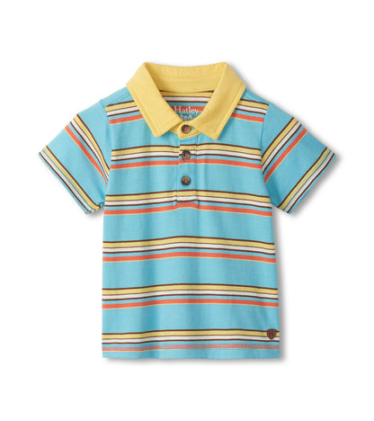 Baby & Toddler Boys Camp Stripe Peached Jersey Polo T-Shirt