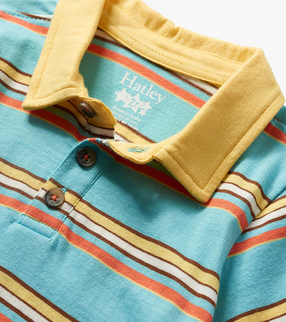 Baby & Toddler Boys Camp Stripe Peached Jersey Polo T-Shirt