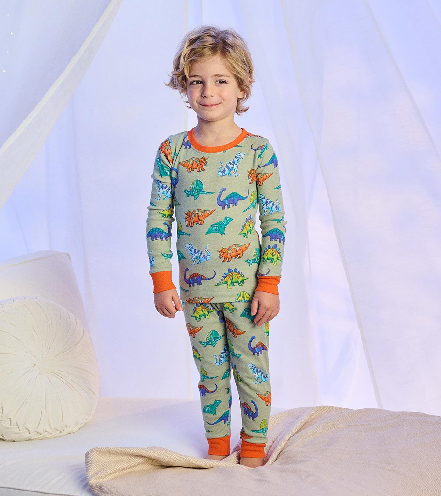 Boys Dino Party Cotton Pyjama Set