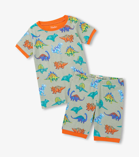 Boys Dino Party Cotton Short Pyjama Set
