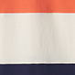 View Boys Flamingo Colour Block Polo T-Shirt - Horizontal stripes in coral, cream, and navy