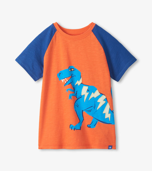 Boys Glow in the Dark Dino Raglan T-Shirt