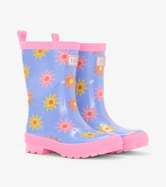 Girls Faded Suns Shiny Wellies