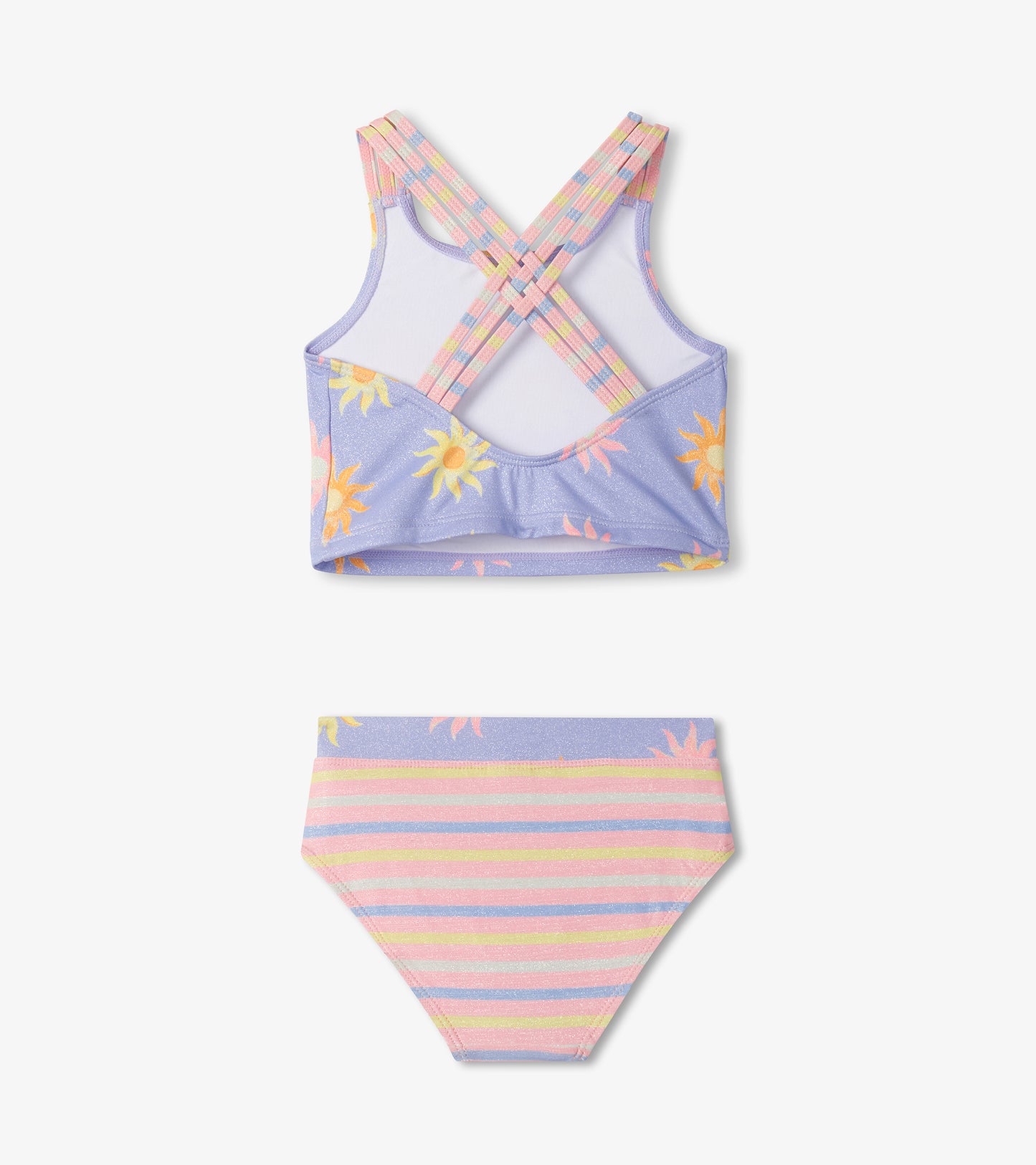 Girls Lavender Sunshine Two-Piece Swimsuit