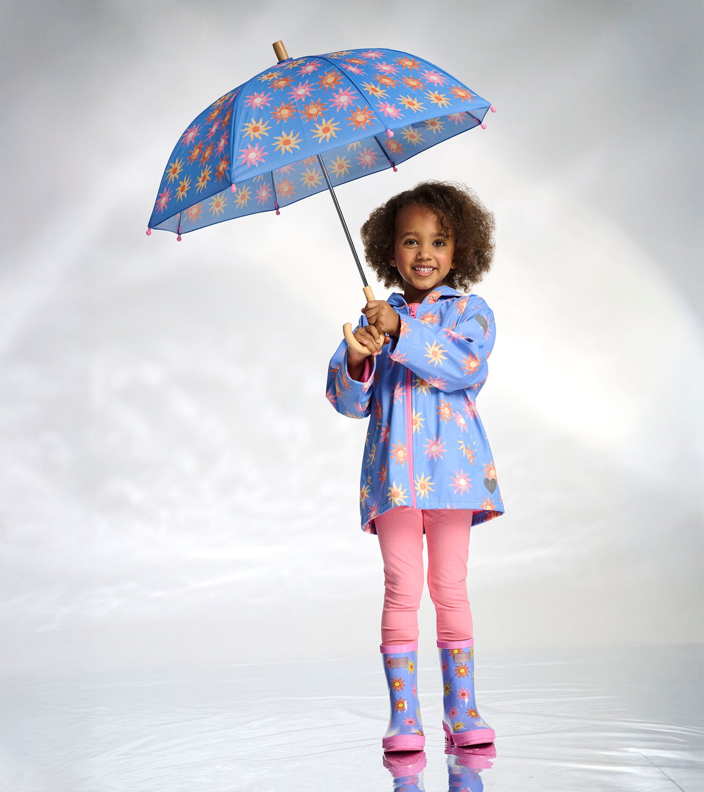 Girls Faded Suns Zip-Up Raincoat