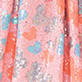 View Girls Glitter Butterfly Sequin Skirt - Coral and pink floral pattern with blue and white accents