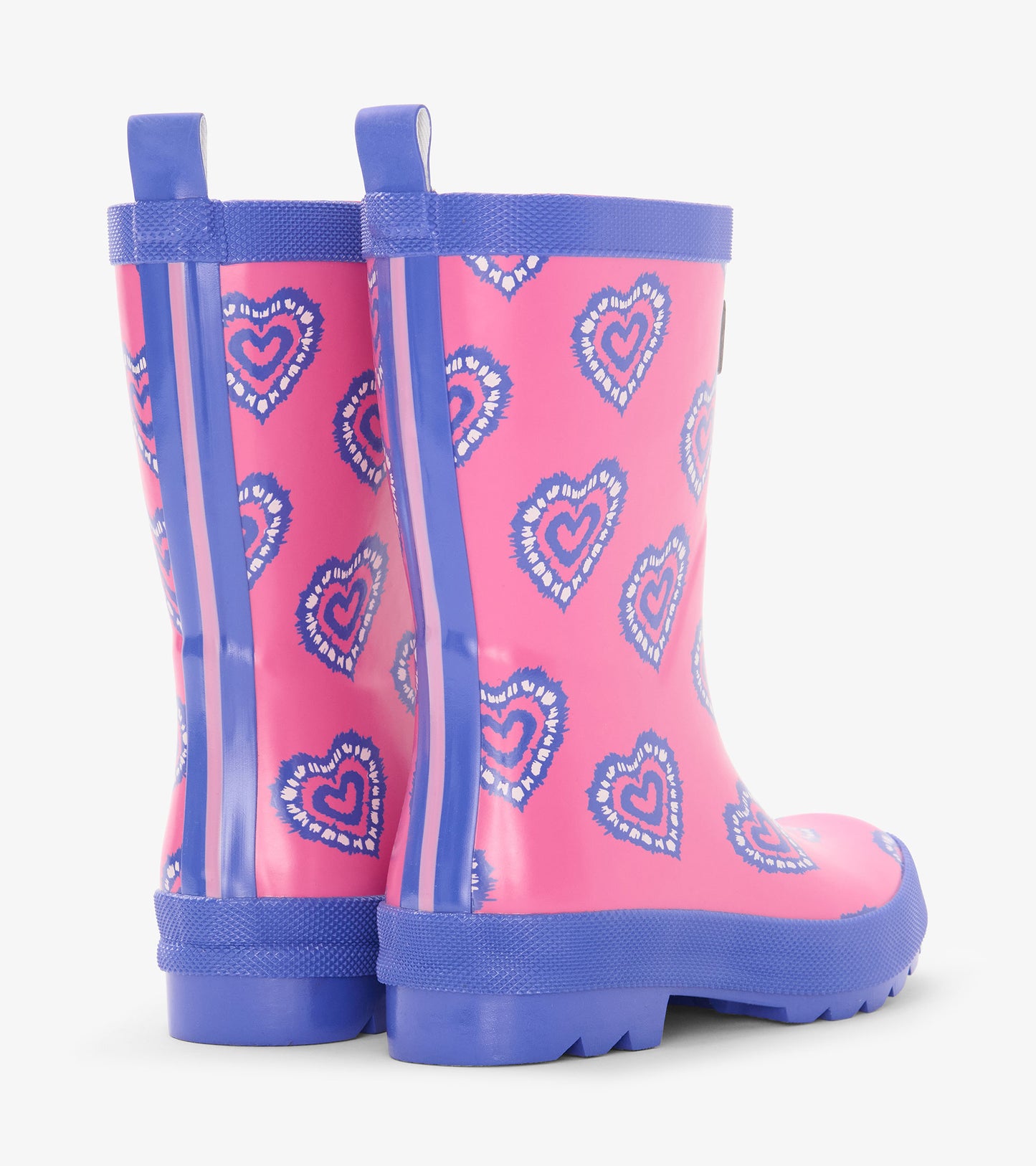 Girls Heart Burst Shiny Wellies