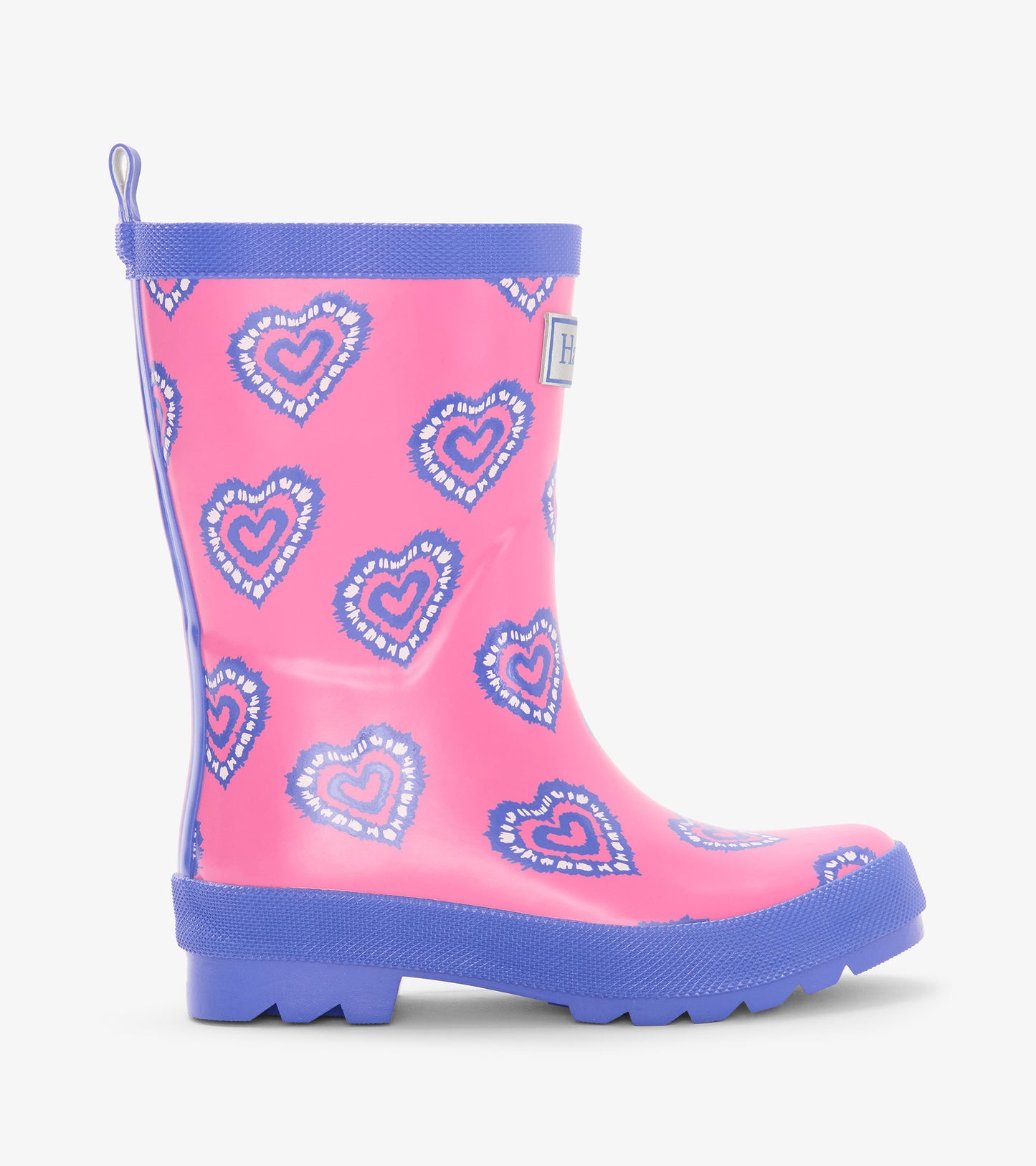 Girls Heart Burst Shiny Wellies