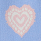 View Girls Heart Burst Pull-On Shorts - Pink lace-style heart with layered heart pattern on a light blue background