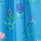 View Girls Hyper Real Floral Smocked Dress - Blue floral pattern with pink and purple flowers and green stems