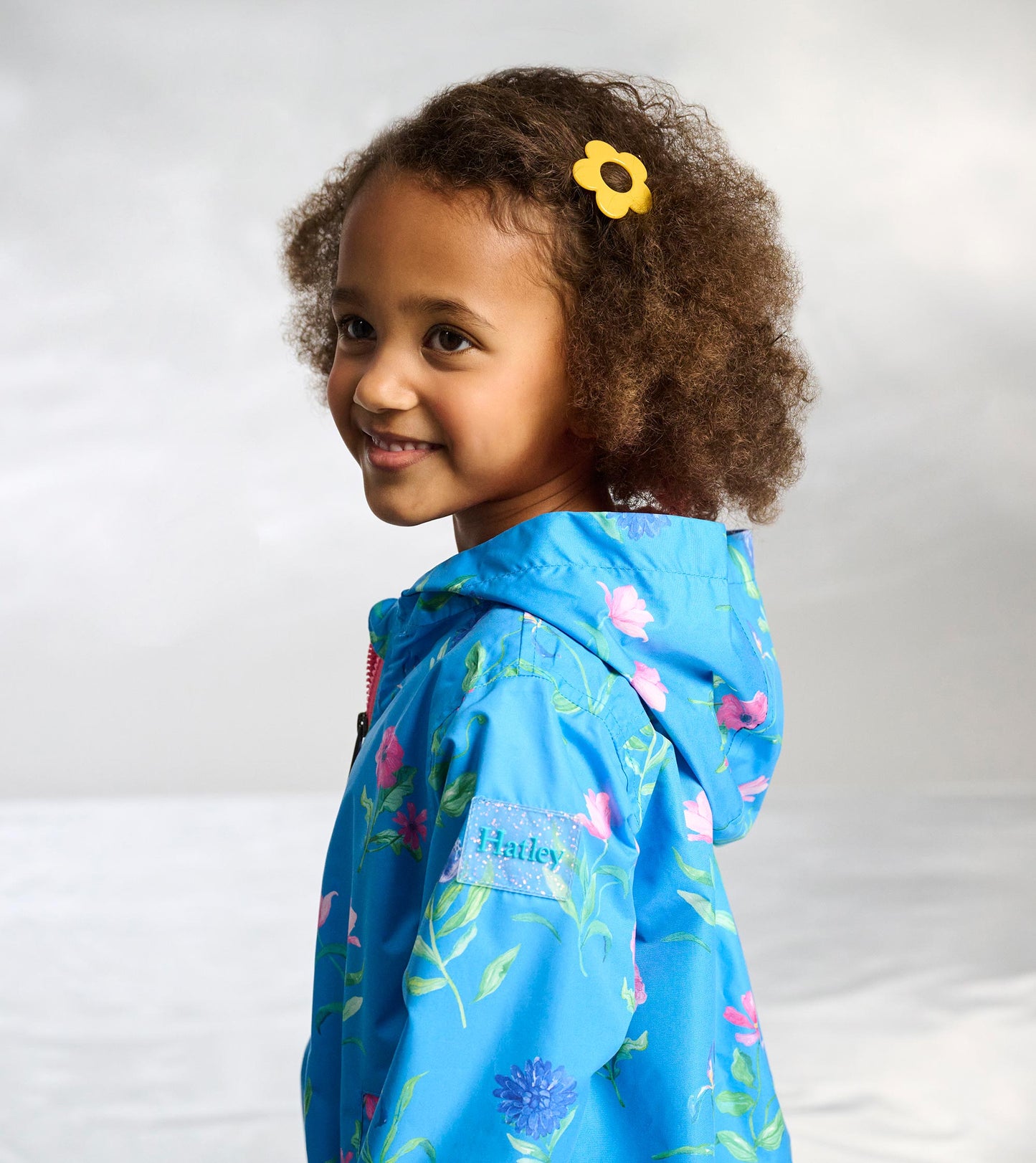 Girls Hyper Real Floral A-Line Swing Jacket