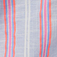 View Girls Neon Chambray Stripes Woven Play Dress - Light gray fabric with vertical blue and coral stripes