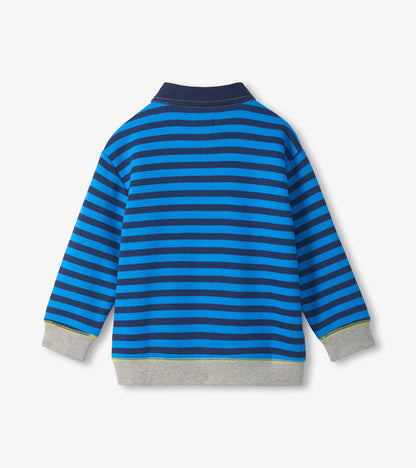 Boys Printed Stripes Rugby Sweatshirt