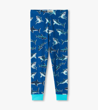 Boys Patterned Sharks Cotton Pyjama Set