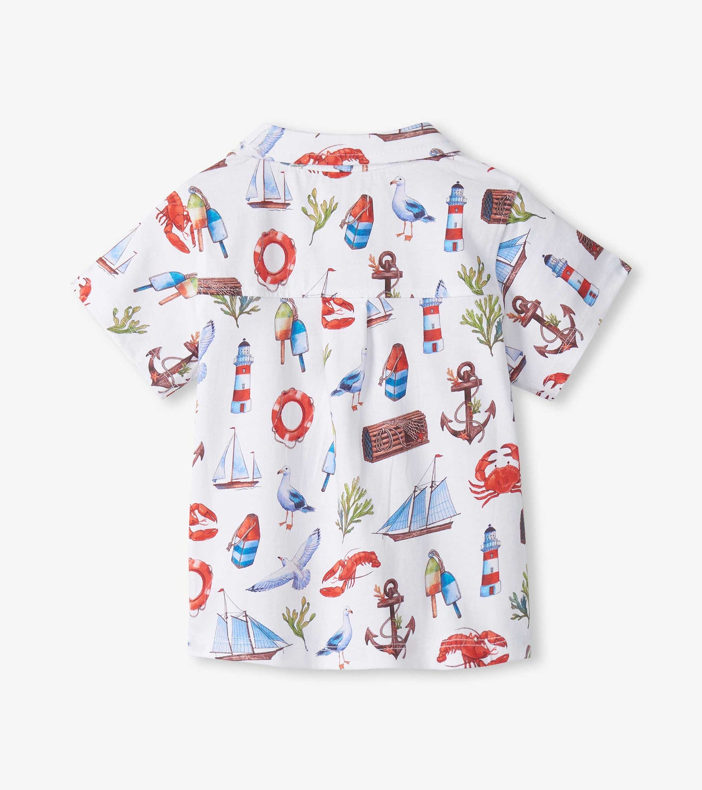 Baby & Toddler Boys Painted Seascape Jersey Button Down