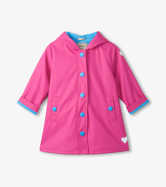 Girls Raspberry Rose Raincoat
