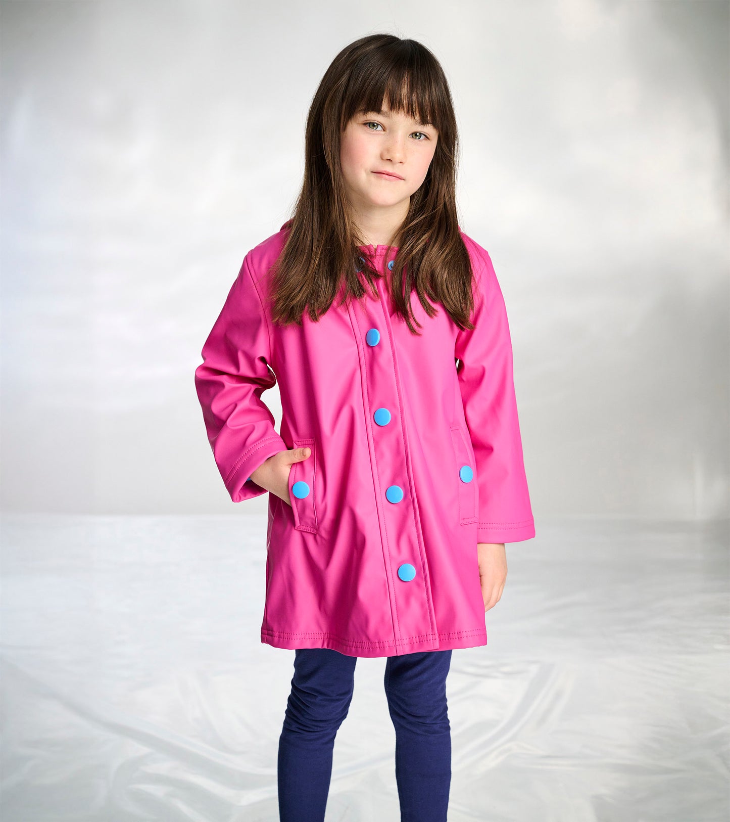 Girls Raspberry Rose Raincoat