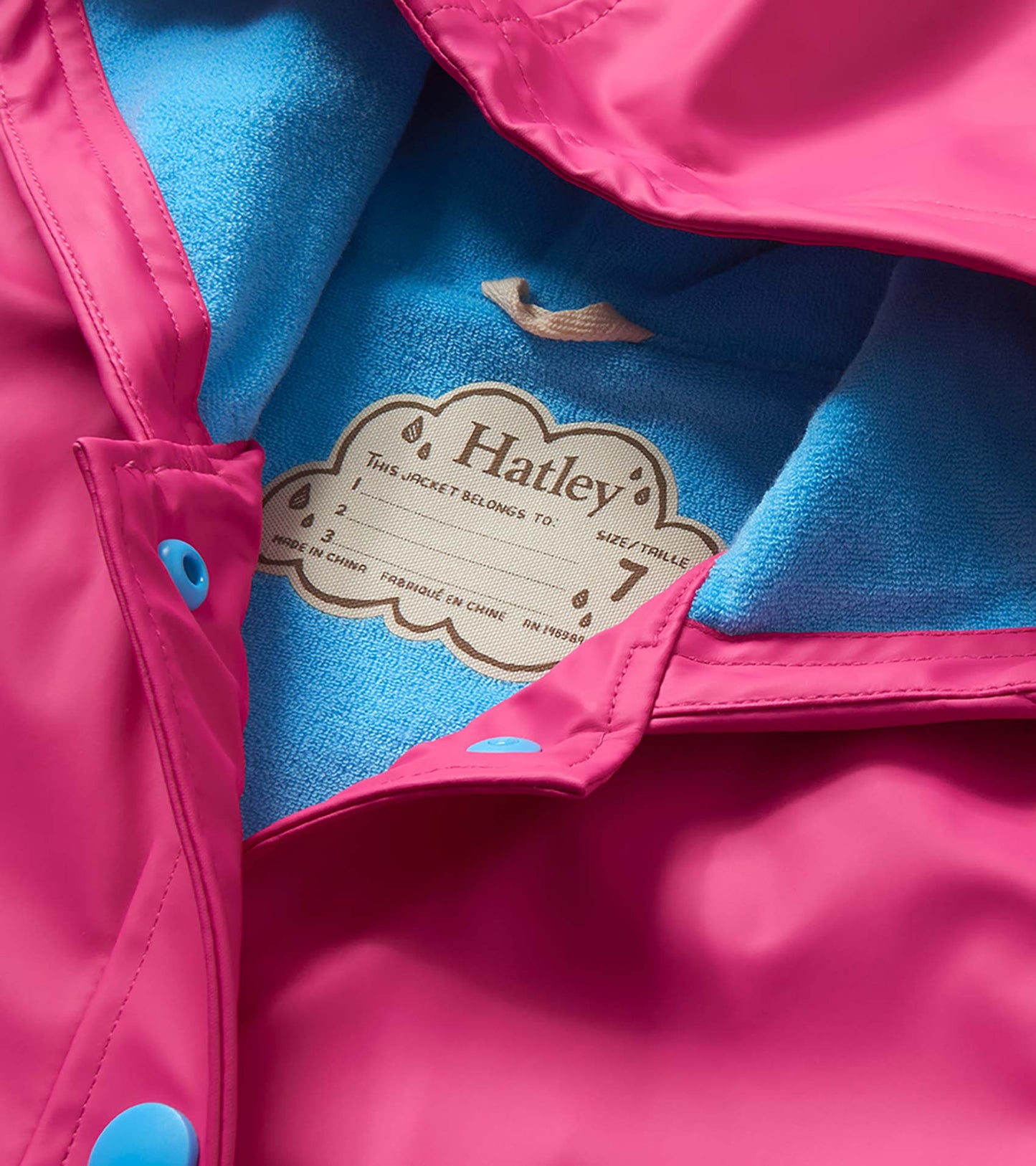 Girls Raspberry Rose Raincoat