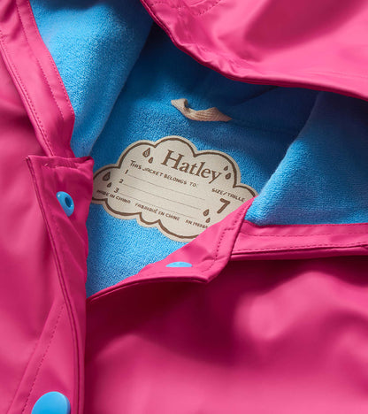 Girls Raspberry Rose Raincoat