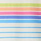 View Girls Rainbow Stripe Slouchy Dress - Stacked horizontal stripes in green, coral, pink, blue, and beige