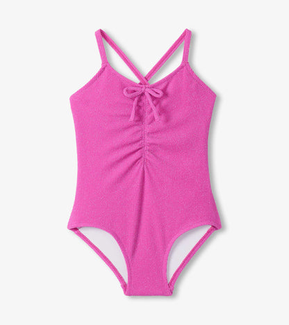 Girls Hot Pink One-Piece Swimsuit