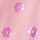 View Girls Blossom Full-Zip Hoodie - Pink background with three purple flower shapes