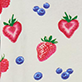 View Girls Summer Berries Cotton Short Pajama Set - Pattern of strawberries and blueberries on a light background