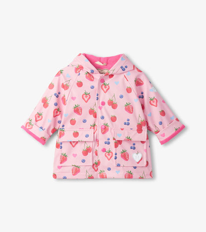 Baby & Toddler Girls Summer Berries Button-Up Raincoat
