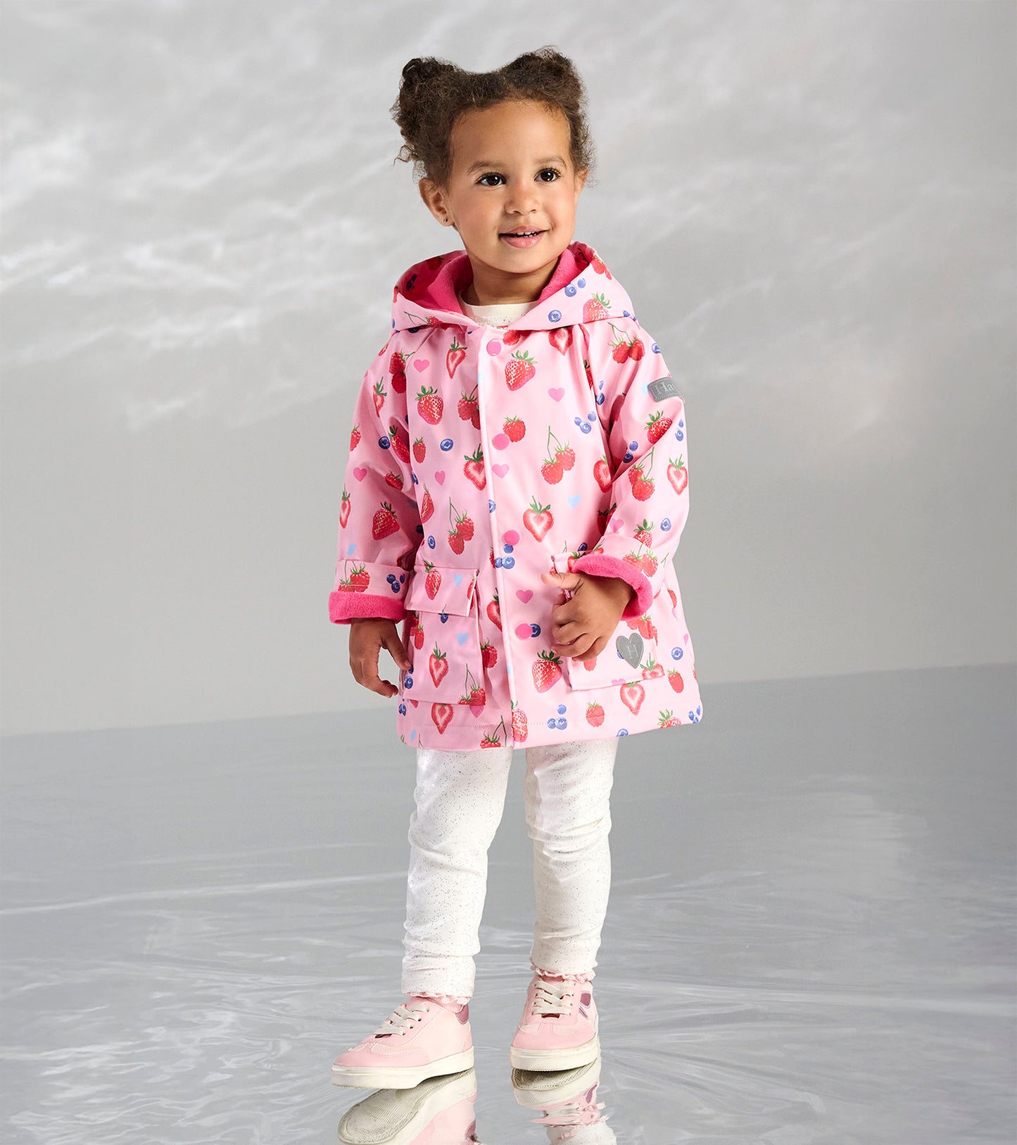 Baby & Toddler Girls Summer Berries Button-Up Raincoat