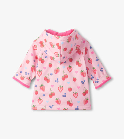 Baby & Toddler Girls Summer Berries Button-Up Raincoat