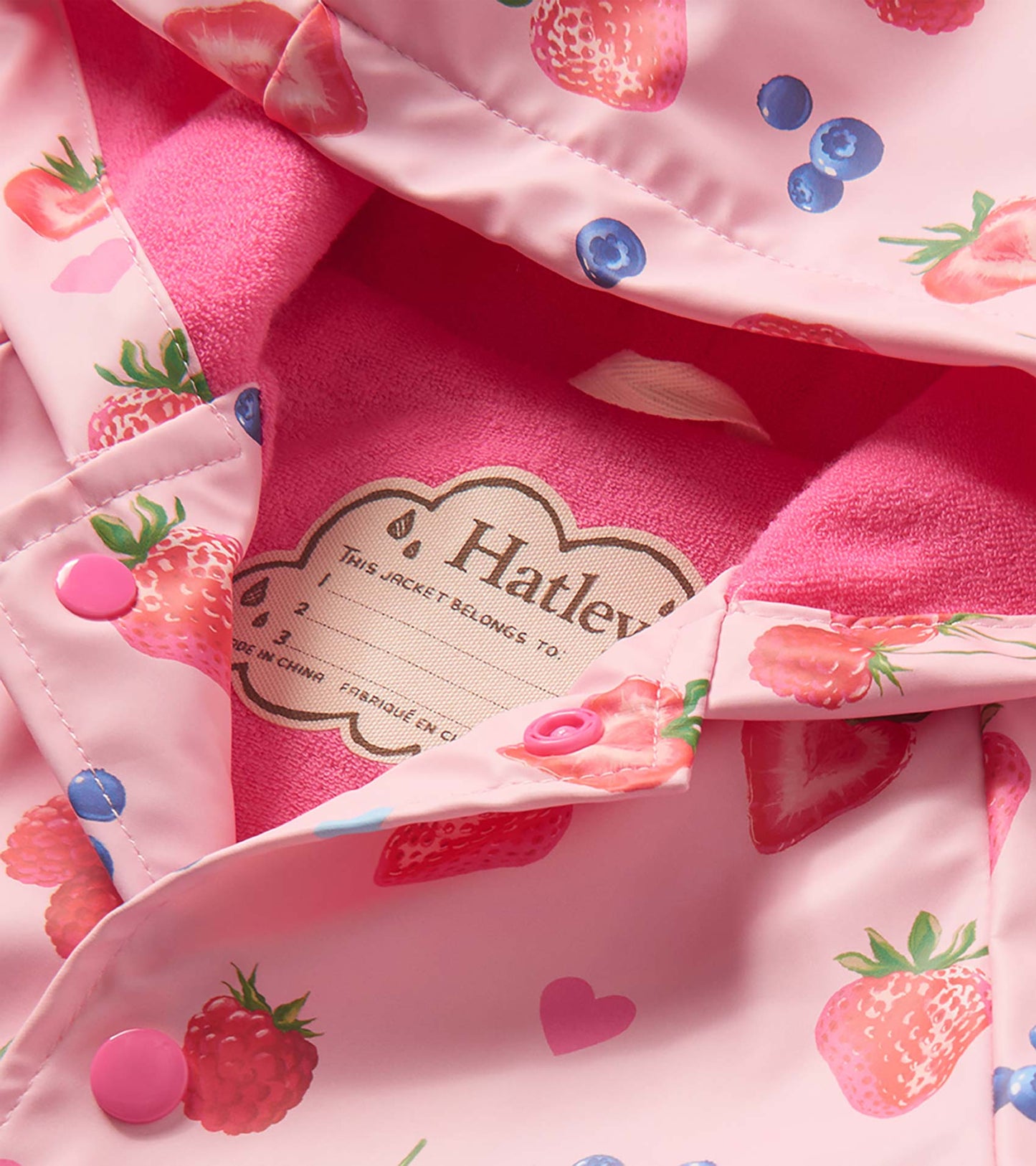 Baby & Toddler Girls Summer Berries Button-Up Raincoat