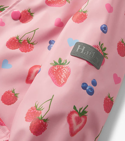 Baby & Toddler Girls Summer Berries Button-Up Raincoat