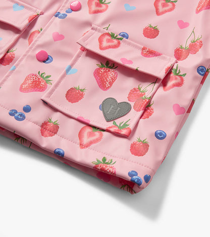 Baby & Toddler Girls Summer Berries Button-Up Raincoat