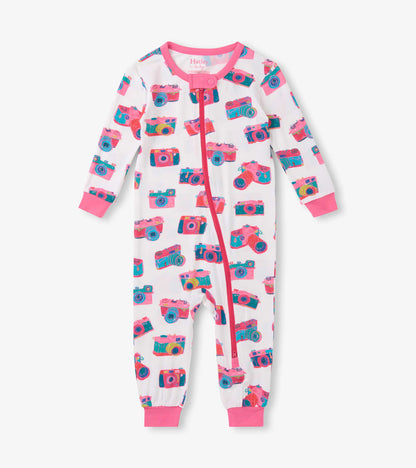 Baby Girls Sketchy Cameras Bamboo Sleeper